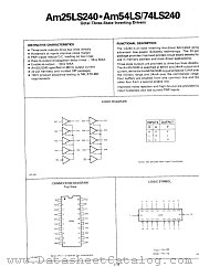 AM25LS240 datasheet pdf Advanced Micro Devices