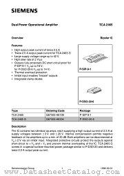 TCA2465G datasheet pdf Siemens