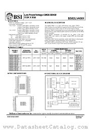 BS62LV4001EI datasheet pdf Brilliance Semiconductor