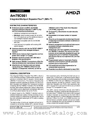 AM79C981JC datasheet pdf Advanced Micro Devices