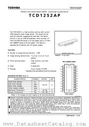 TCD1252 datasheet pdf TOSHIBA