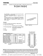 TCD1702C datasheet pdf TOSHIBA