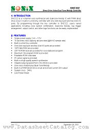 SNC322 datasheet pdf SONiX Technology Company