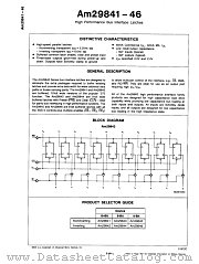 AM29841 datasheet pdf Advanced Micro Devices