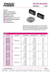 TMA2415D datasheet pdf Traco Electronic AG