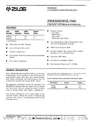 Z86E04 datasheet pdf Zilog