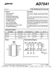 AD7541 datasheet pdf Intersil