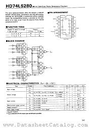 74LS280 datasheet pdf Hitachi Semiconductor