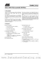 TS80C31X2-VCAR datasheet pdf Atmel