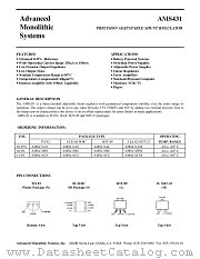 AMS431CL datasheet pdf Advanced Monolithic Systems