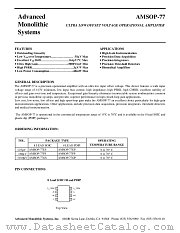 AMSOP-77EP datasheet pdf Advanced Monolithic Systems