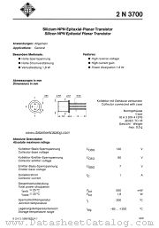 2N3700 datasheet pdf AEG-TELEFUNKEN