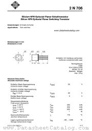 2N706 datasheet pdf AEG-TELEFUNKEN