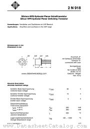 2N918 datasheet pdf AEG-TELEFUNKEN