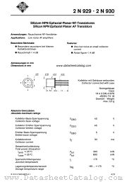 2N930 datasheet pdf AEG-TELEFUNKEN