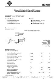 BC182A datasheet pdf AEG-TELEFUNKEN