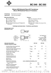 BC549B datasheet pdf AEG-TELEFUNKEN