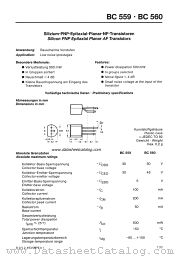 BC560C datasheet pdf AEG-TELEFUNKEN