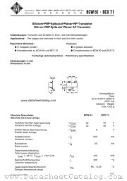 BCW61 datasheet pdf AEG-TELEFUNKEN