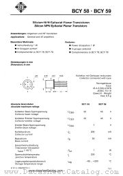 BCY59VIII datasheet pdf AEG-TELEFUNKEN