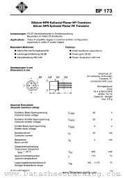 BF173 datasheet pdf AEG-TELEFUNKEN