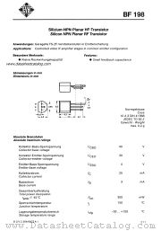 BF198 datasheet pdf AEG-TELEFUNKEN