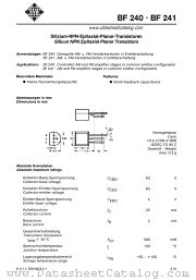 BF240 datasheet pdf AEG-TELEFUNKEN