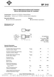 BF310 datasheet pdf AEG-TELEFUNKEN