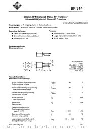 BF314 datasheet pdf AEG-TELEFUNKEN