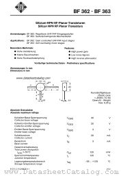 BF362 datasheet pdf AEG-TELEFUNKEN