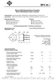 BFX34 datasheet pdf AEG-TELEFUNKEN