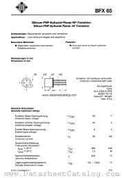 BFX65 datasheet pdf AEG-TELEFUNKEN