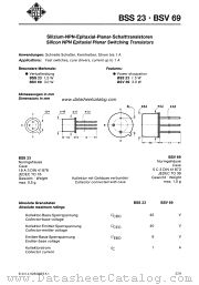 BSV69 datasheet pdf AEG-TELEFUNKEN