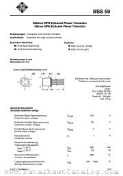 BSS59 datasheet pdf AEG-TELEFUNKEN