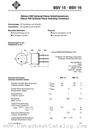 BSV16-6 datasheet pdf AEG-TELEFUNKEN