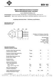 BSV60 datasheet pdf AEG-TELEFUNKEN