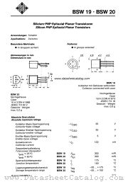 BSW20A datasheet pdf AEG-TELEFUNKEN