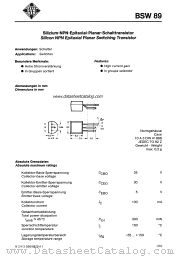 BSW89B datasheet pdf AEG-TELEFUNKEN