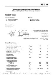 BSX38A datasheet pdf AEG-TELEFUNKEN