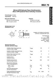 BSX79A datasheet pdf AEG-TELEFUNKEN