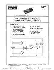 3607 datasheet pdf Burr Brown