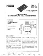 DAC736 datasheet pdf Burr Brown