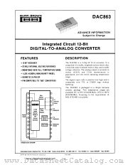 DAC863 datasheet pdf Burr Brown