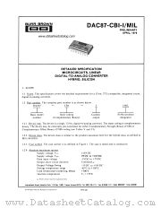 DAC87-CBI-I/MIL datasheet pdf Burr Brown