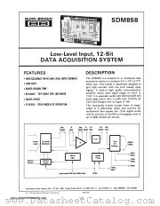 SDM858 datasheet pdf Burr Brown