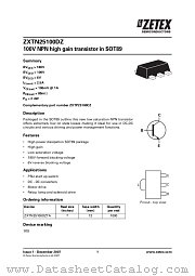 ZXTN25100DZTA datasheet pdf Diodes