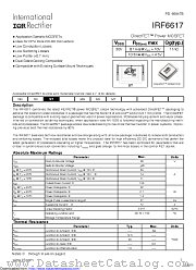 PB-IRF6617 datasheet pdf International Rectifier