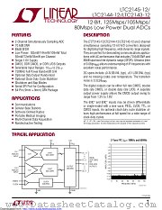 LTC2145CUP-12#PBF datasheet pdf Linear Technology