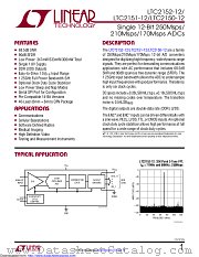 LTC2152CUJ-12#TRPBF datasheet pdf Linear Technology