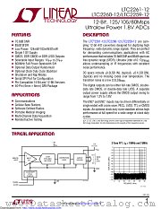 LTC2260CUJ-12#PBF datasheet pdf Linear Technology